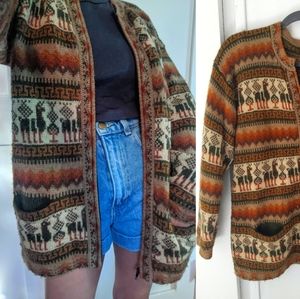 Knitted alpaca cardigan